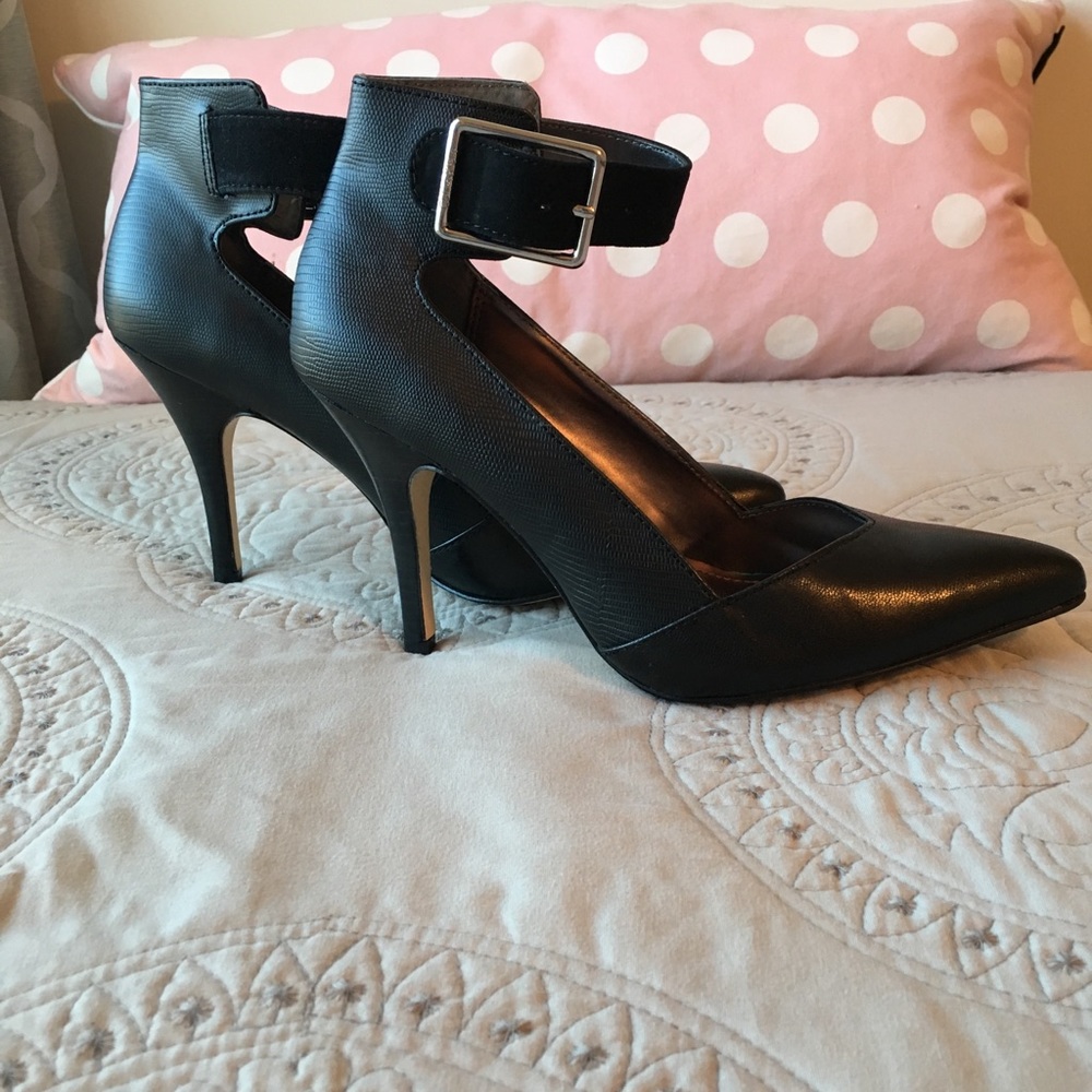 Calvin Klein Black Strappy Heels